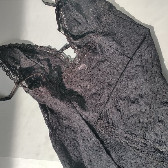 Victoria's Secret Black Lace Lingerie sz M - Picture 3 of 8